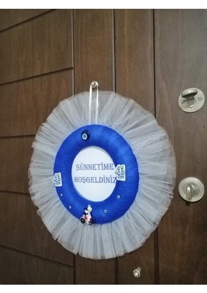 Sünnet Kapı Süsü Beyaz Tüllü, Sünnetime Hoşgeldin Snk5