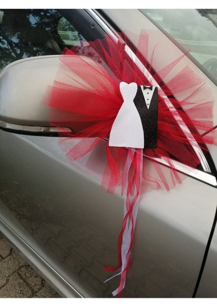 Kırmızı Gelin Damatlı Etekli Konvoy Süsü 20 Li fiyatları