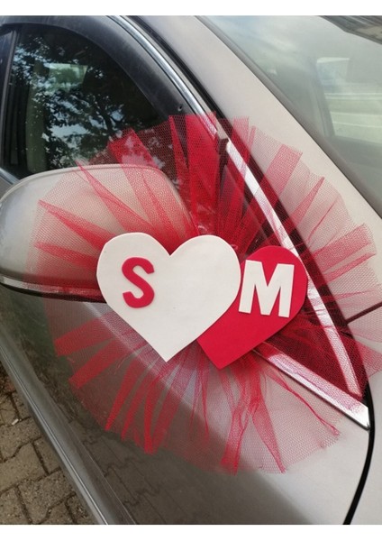 Kırmızı Beyaz Kalpli Konvoy Süsü 20 Li fiyatları