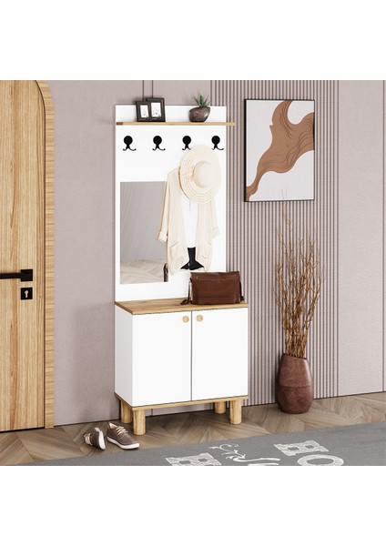 Ferda-1 Bohem Ayaklı Aynalı Vestiyer Portmanto Ayakkabılık FRD02 fırsatları