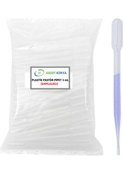 Plastik Pastör Pipet 3 ml Damlalık 1000 Ad/pk fiyatları