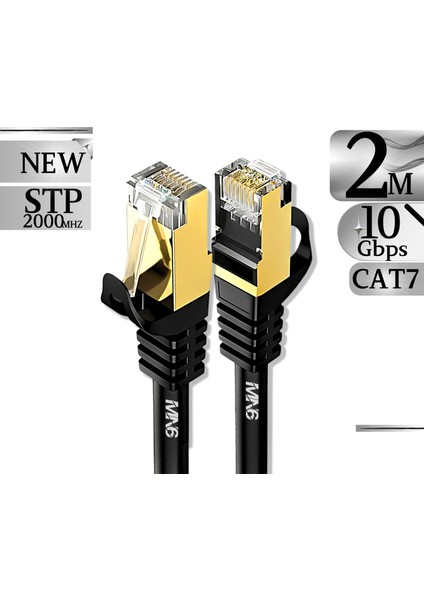 M109F Cat7 Kablo/2 METRE/10GBPS-2000MHZ-24 Awg-S/stp-Cat7 Ethernet Kablosu