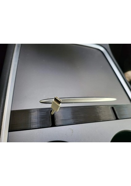 Tesla Model Y Bölmeli Orta Konsol Düzenleyici Araç Içi Organizer, Kablo Tutucu, Airpods Tutucu, Araba Aksesuarı