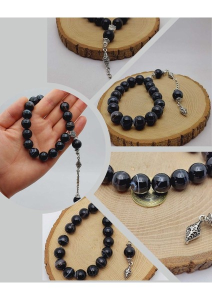 Akik Taşı 17LIK Efe Tesbih 14MM (54394)