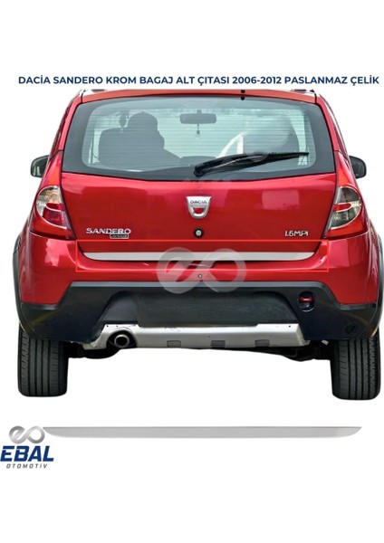 Dacia Sandero Krom Bagaj Alt Çıtası 2006-2012 P.çelik