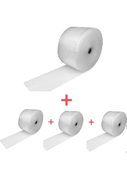 4 Adet Balonlu Naylon 30 cm x 50 Metre Pat Pat Havalı Naylon Balonlu Naylon Pıtpıt Patpat