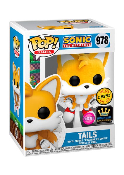 Pop Games: Sonic- Tails With Chase (Flocked) Figür