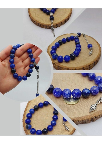 Akik Taşı Faset Kesim 17LIK Efe Tesbih 14MM (54382)