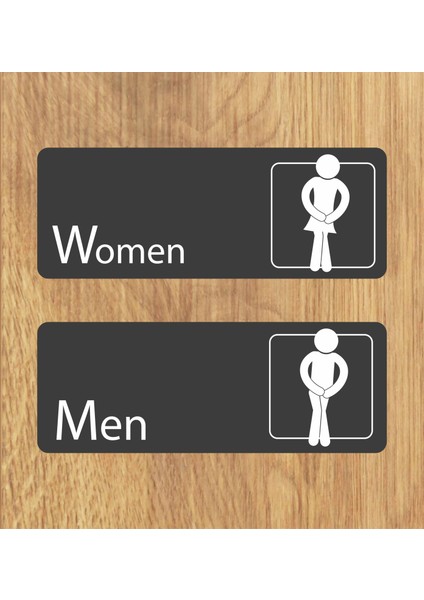 Wc Bay & 2li 24X9 cm Antrasit Beyaz