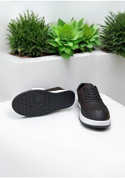Siyah-Beyaz Iki Bant Unisex Günlük Sneaker Spor Ayakkabı