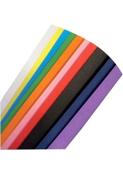 50 Adet 50X70 cm Fon Kartonu 10 Renk(5 Rulo) Büyük Fon Kartonu
