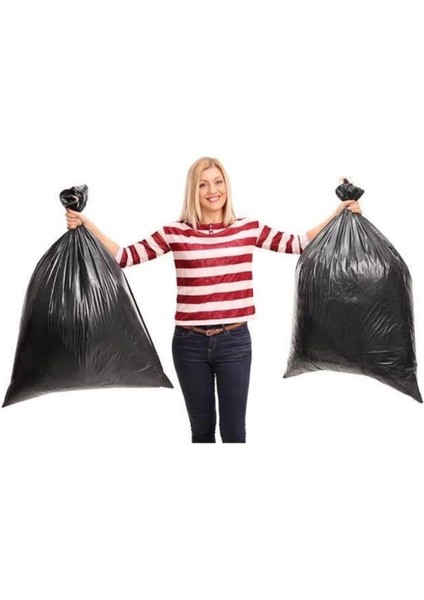 Jumbo Boy Rulo Çöp Poşeti 80X110 cm Çöp Torbası 10LU 5 Paket (50 Adet)