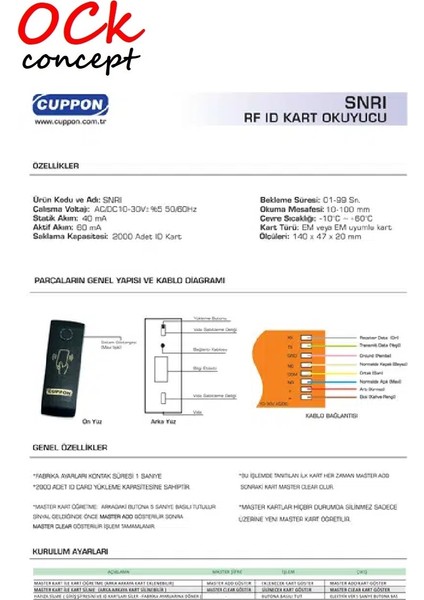 Snrı Rf Id - Kartlı Geçiş Kart Okuyucu