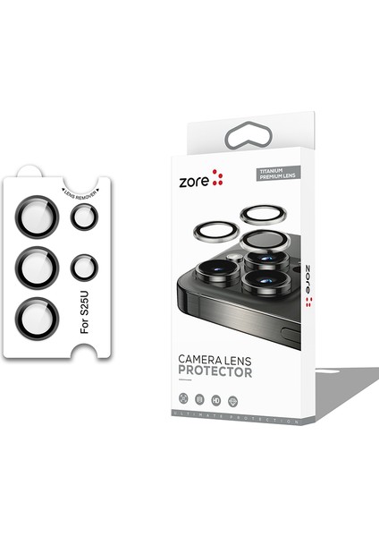 Galaxy S25 Ultra Zore Cl-12 Premium Safir Parmak Izi Bırakmayan Anti-Reflective Kamera Lens Koruyucu