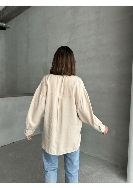 Düşük Omuz Oversize Gömlek
