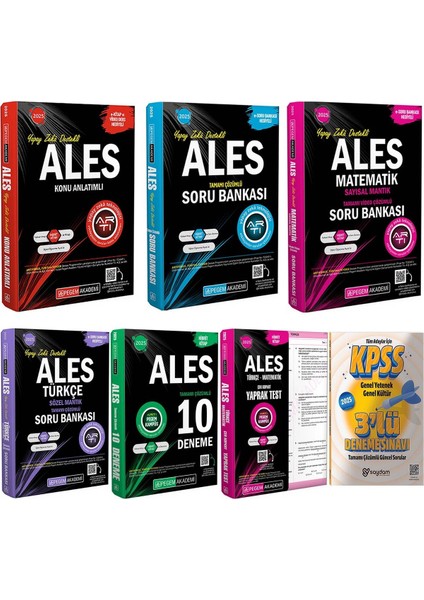 2025 Ales Konu Anlatımı / Soru Bankası / Türkçe / Matematik Soru Bankası / 10 Deneme / Yaprak Test / 3 Deneme