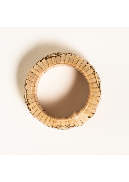 Lotus Bambu Peçete Halkası 5 cm Sarı