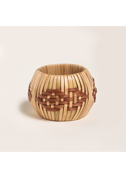 Lotus Bambu Peçete Halkası 6 cm Turuncu
