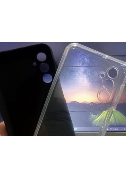 Samsung Galaxy M34 5g Uyumlu Silikon Kılıf Korumalı Dayanıklı Esnek Şeffaf+Siyah (2 Adet) fiyatları