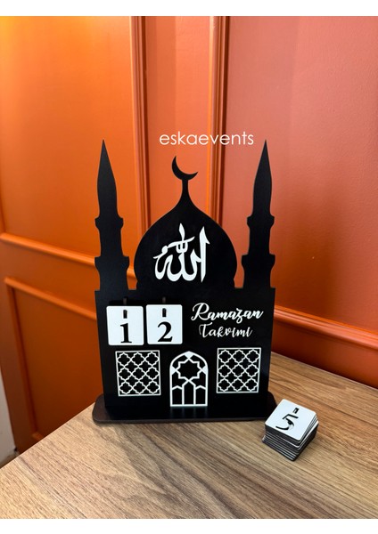 Ramazan Takvimi Ahşap Imsakiye Dekoratif 01