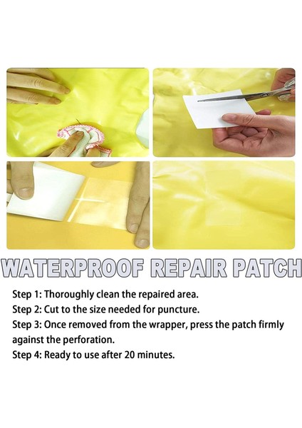 6'lı Tamir Yaması Şişme Ürünler Deniz Şeffaf - Şişme Ürünler Onarım Yaması - Şişme Ürünler Yapıştırma Yaması - Şişme Ürün Tamir Yaması