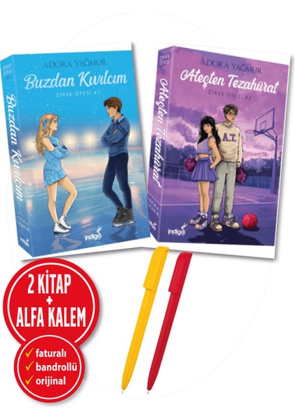 Ateşten Tezahürat / Buzdan Kıvılcım / Zirve Ötesi Serisi 1-2 (Ciltsiz) (Alfa Kalem) - Adora Yağmur