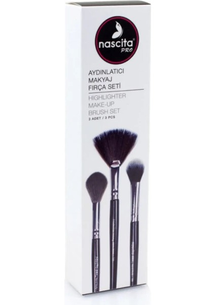 Pro 4 Lü En Sevilenler Makyaj Fırça Seti NASBRUSHSET54 + Aydınlatıcı Makyaj Fırça Seti - 49