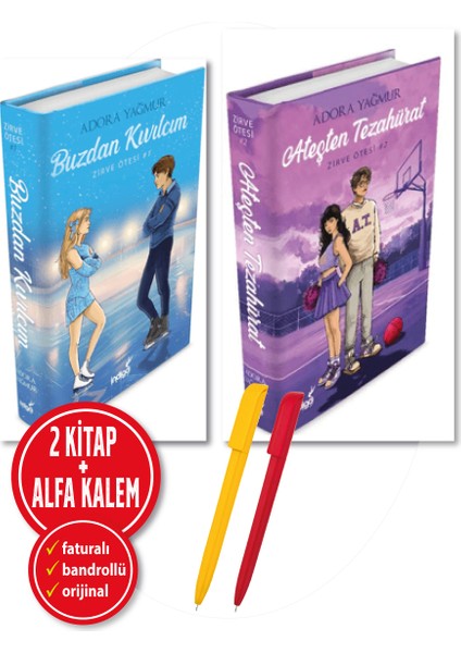 Ateşten Tezahürat (Ciltli) / Buzdan Kıvılcım / Zirve Ötesi Serisi 1 ve 2 (Alfa Kalem) - Adora Yağmur