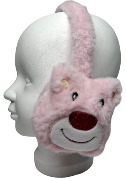 Kitti Kız Çocuk Pembe Renk Ayıcık Figürlü Kışlık Peluş Kulaklık. modelleri