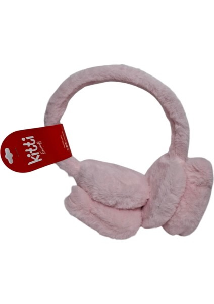 Kitti Kız Çocuk Pembe Renk Ayıcık Figürlü Kışlık Peluş Kulaklık. indirimleri