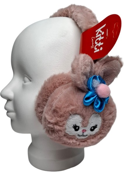 Kitti Kız Çocuk Pudra Renk Tavşan Figürlü Kışlık Peluş Kulaklık. fırsatları
