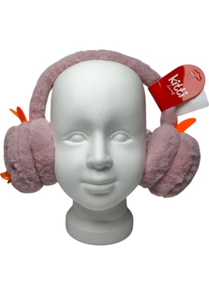 Kız Çocuk Pembe Renk Ördek Figürlü Kışlık Peluş Kulaklık. fiyatları