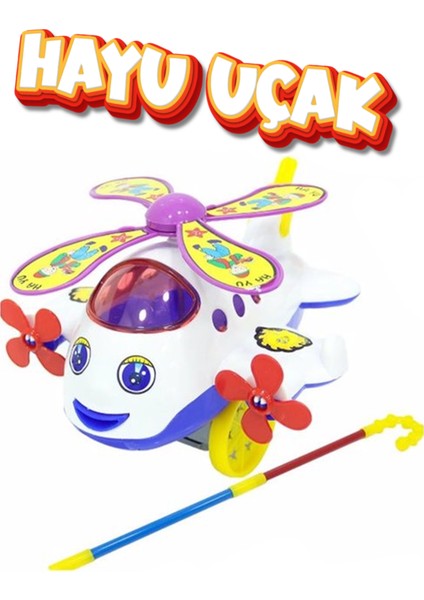 Bastonlu Sopalı Hayu Tekerlekli Helikopter Uçak