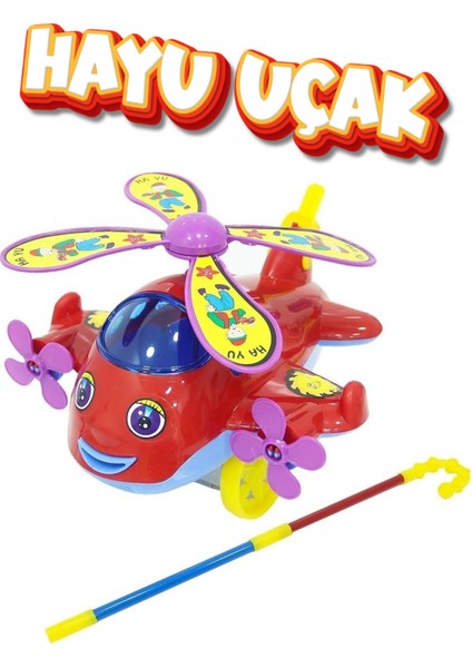 Bastonlu Sopalı Hayu Tekerlekli Helikopter Uçak