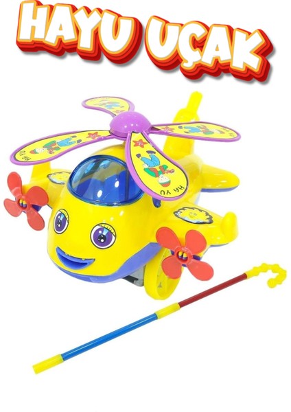 Bastonlu Sopalı Hayu Tekerlekli Helikopter Uçak