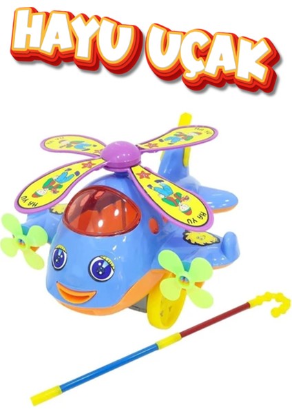 Bastonlu Sopalı Hayu Tekerlekli Helikopter Uçak