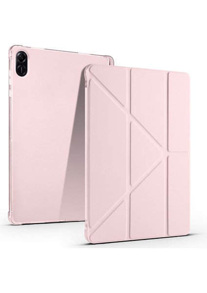 Honor Pad X8A İle Uyumlu 11 İnç Üçgen Standlı Kalem Bölmeli Tablet Kılıfı