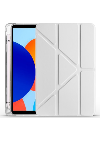 Redmi Pad Se 8.7 İnç İle Uyumlu Üçgen Standlı Kalem Bölmeli Tablet Kılıfı