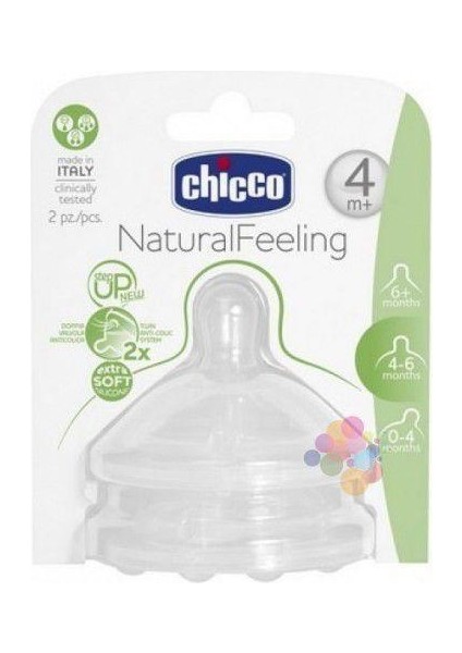 Nessiworld Naturalfeeling Biberon Emziği 4 Ay+ Akış Ayarlı 2li