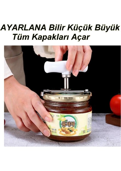 Tüm Kapaklara Uyumlu Kavanoz Kapağı Açacağı Ölçülü Uyarlanabilir Pratik Konserve Şişe Kapak Açıcı fiyatları
