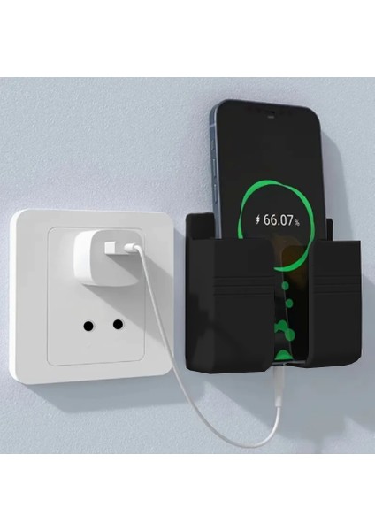 Urbancove Co. - Duvara Monte Telefon Standı - Kendinden Yapışkanlı - Beyaz Renk - Kumanda Standı