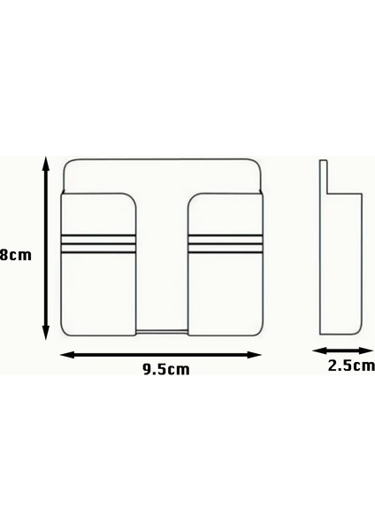 Urbancove Co. - Duvara Monte Telefon Standı - Kendinden Yapışkanlı - Beyaz Renk - Kumanda Standı fırsatları