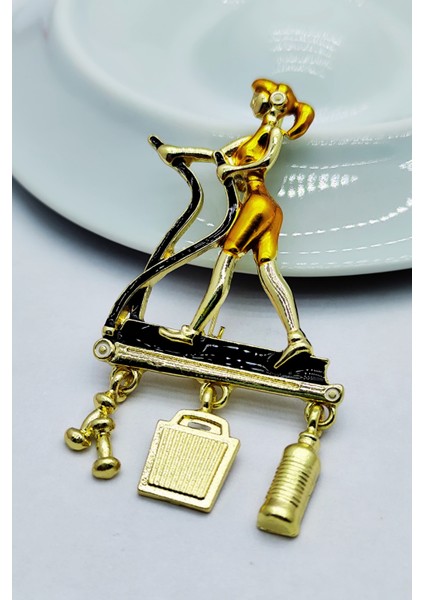 Bb Fit ve Şık Vintage Koşu Bandı Kız Broş
