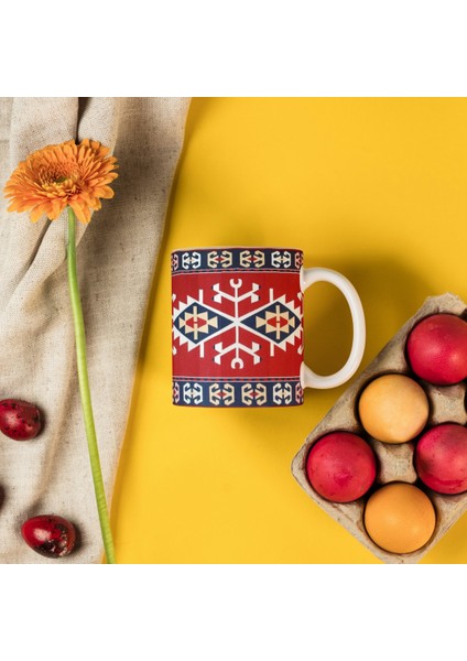 Türk Motif Desenli Kupa Bardak