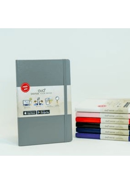 Lilamor Sert Kapak 80 Gr. Lastikli Defter Gri