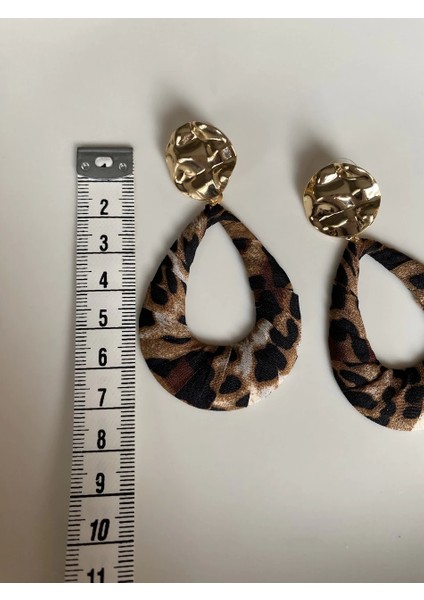 Damla Formlu,leopar Küpe