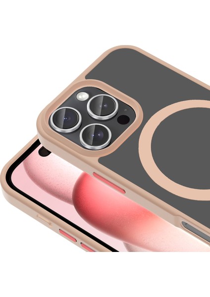 Apple iPhone 16 Pro Max Magsafe Kablosuz Şarj Özellikli Mat Arka Yüzeyli Kapak Kılıf