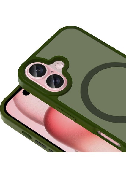 Apple iPhone 16 Magsafe Kablosuz Şarj Özellikli Mat Arka Yüzeyli Kapak Kılıf modelleri
