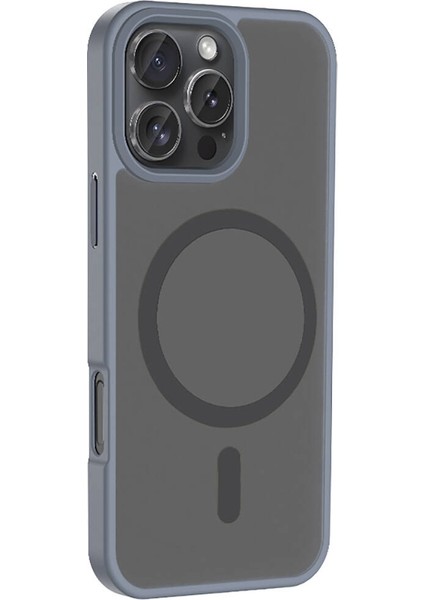 Apple iPhone 16 Pro Max Magsafe Kablosuz Şarj Özellikli Mat Arka Yüzeyli Kapak Kılıf
