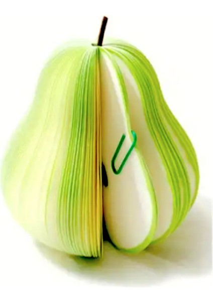 . Yaratıcı Meyve Şekilli (Yeşil Elma, Kırmızı Elma Ya Da Armut) Not Defterleri ve Masa Dekoru - 1 Adet